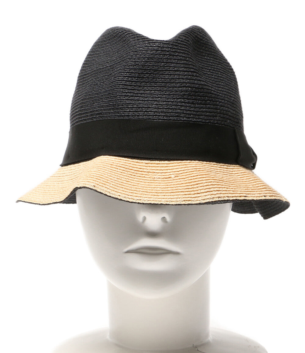 Borsalino ボルサリーノ　バイカラー　中折れ　ペーパーハット　59 ボルサリーノ ハット バイカラー 中折れ メンズ SIZE 59 Borsalino