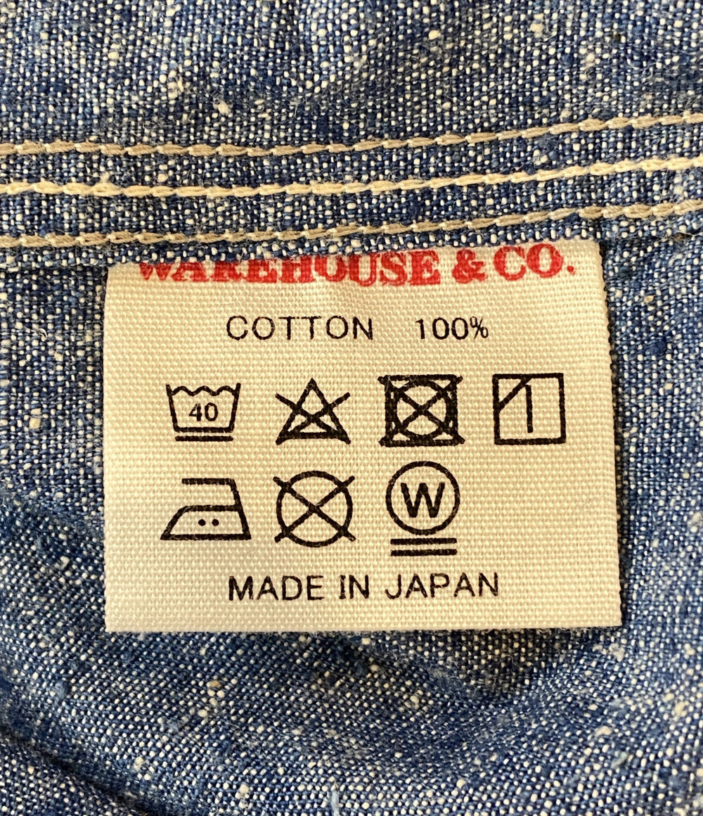 WAREHOUSE＆CO ウエアハウスカンパニー 半袖シャツ Lot 3080 S S CHAMBRAY WORK SHIRTS メンズ SIZE 40