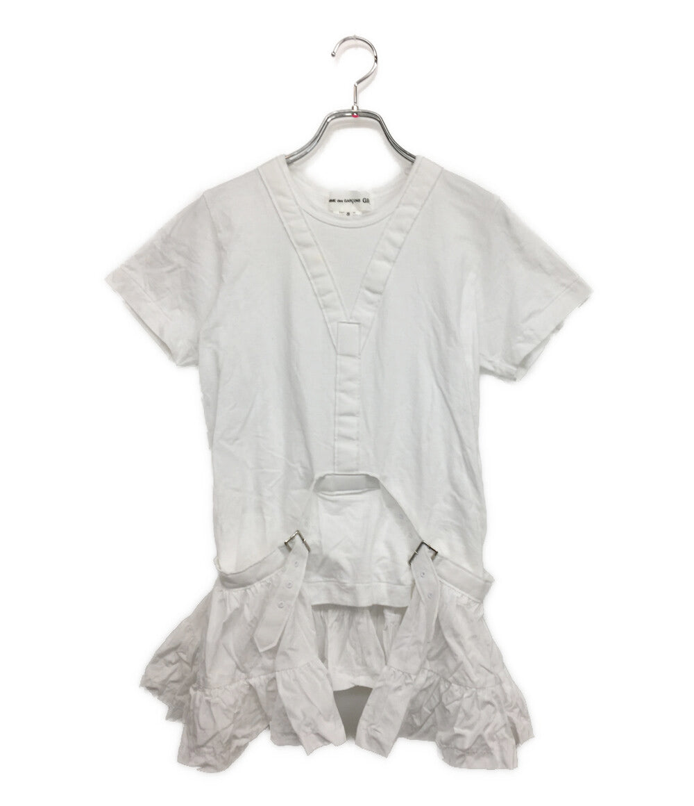 コムデギャルソン 半袖Ｔシャツ ベルテッドフリルカットソー 24ss レディース SIZE S COMME des GARCONS GIRL