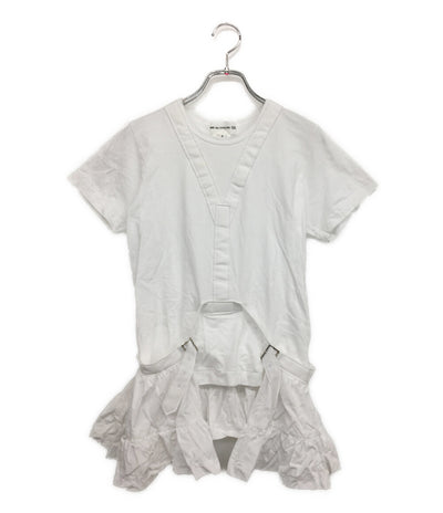 コムデギャルソン 半袖Ｔシャツ ベルテッドフリルカットソー 24ss レディース SIZE S COMME des GARCONS GIRL