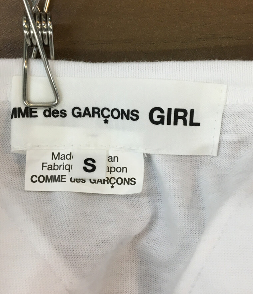 コムデギャルソン 半袖Ｔシャツ ベルテッドフリルカットソー 24ss レディース SIZE S COMME des GARCONS GIRL