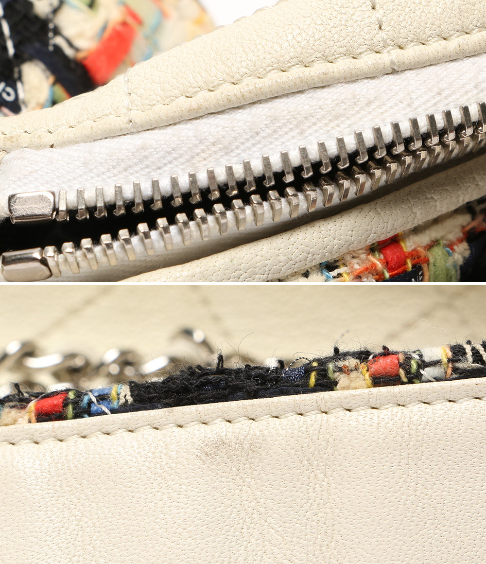 CHANEL 2WAYウエストバッグ ダブルチェーン ツイード 17SS レディース シャネル