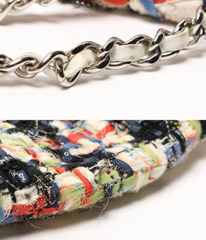 CHANEL 2WAYウエストバッグ ダブルチェーン ツイード 17SS レディース シャネル