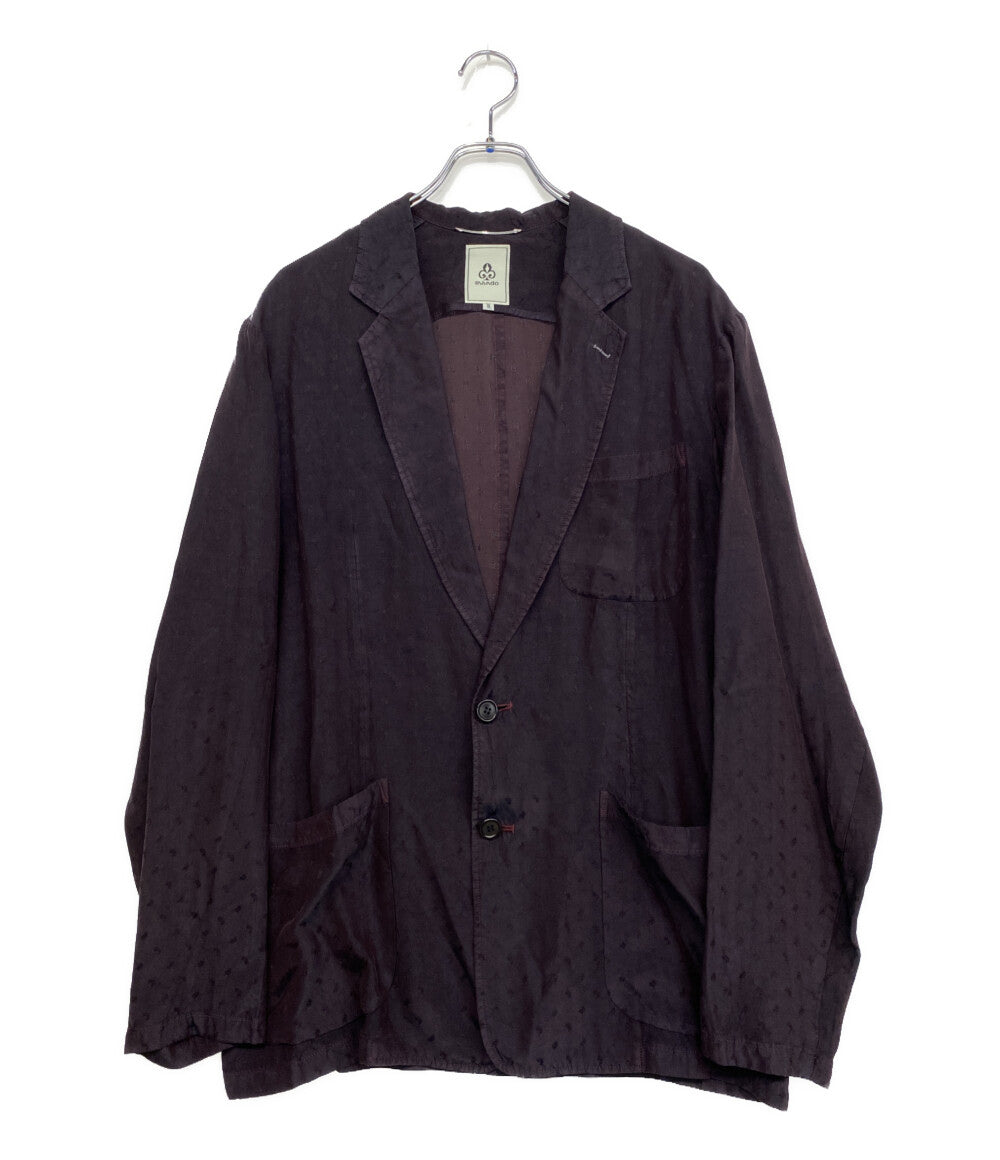 mando テーラードジャケット GARMENT DYE PAISLEY JACKET ボルドー 24AW メンズ SIZE 2 マンド