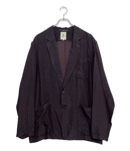 mando テーラードジャケット GARMENT DYE PAISLEY JACKET ボルドー 24AW メンズ SIZE 2 マンド