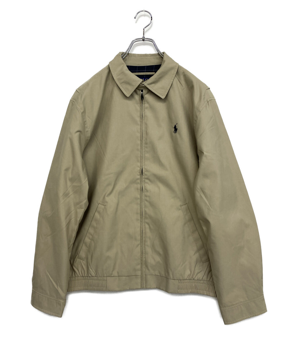 ポロ・ラルフローレン 美品 ブルゾン 内チェックスイングトップジャケット カーキ メンズ SIZE M POLO RALPH LAUREN