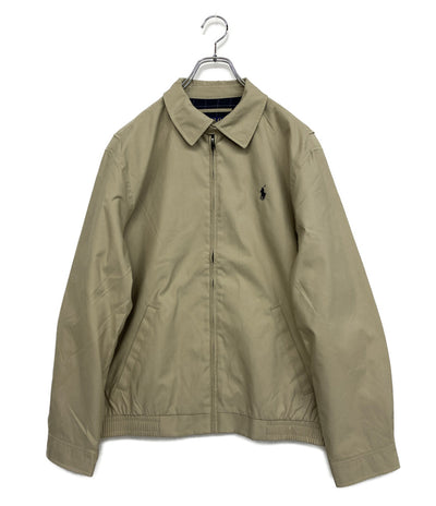 ポロ・ラルフローレン 美品 ブルゾン 内チェックスイングトップジャケット カーキ メンズ SIZE M POLO RALPH LAUREN