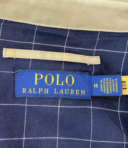 ポロ・ラルフローレン 美品 ブルゾン 内チェックスイングトップジャケット カーキ メンズ SIZE M POLO RALPH LAUREN