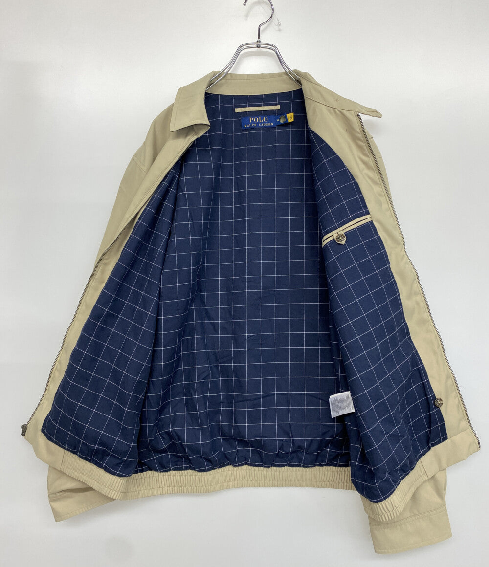 ポロ・ラルフローレン 美品 ブルゾン 内チェックスイングトップジャケット カーキ メンズ SIZE M POLO RALPH LAUREN