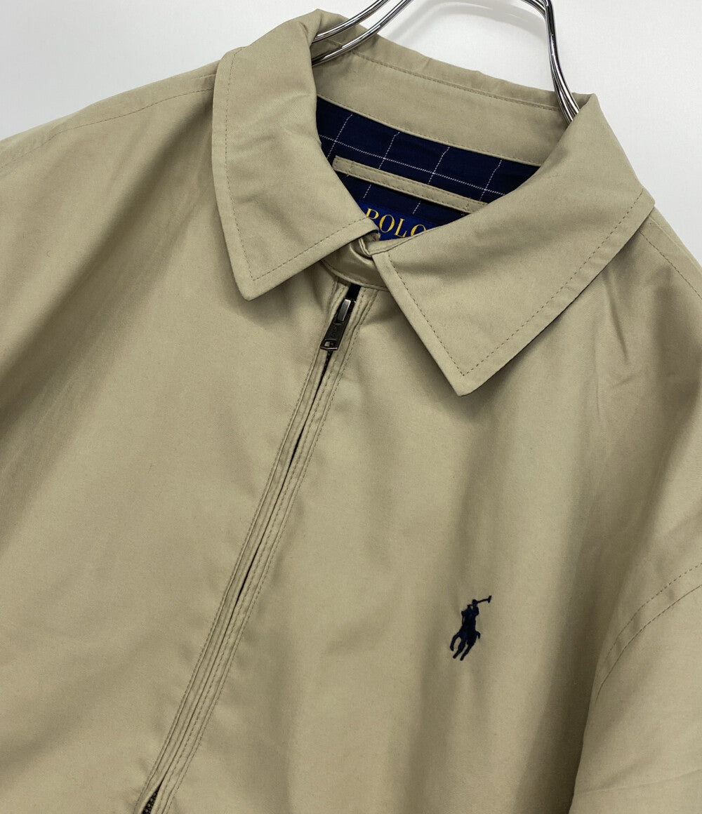 ポロ・ラルフローレン 美品 ブルゾン 内チェックスイングトップジャケット カーキ メンズ SIZE M POLO RALPH LAUREN