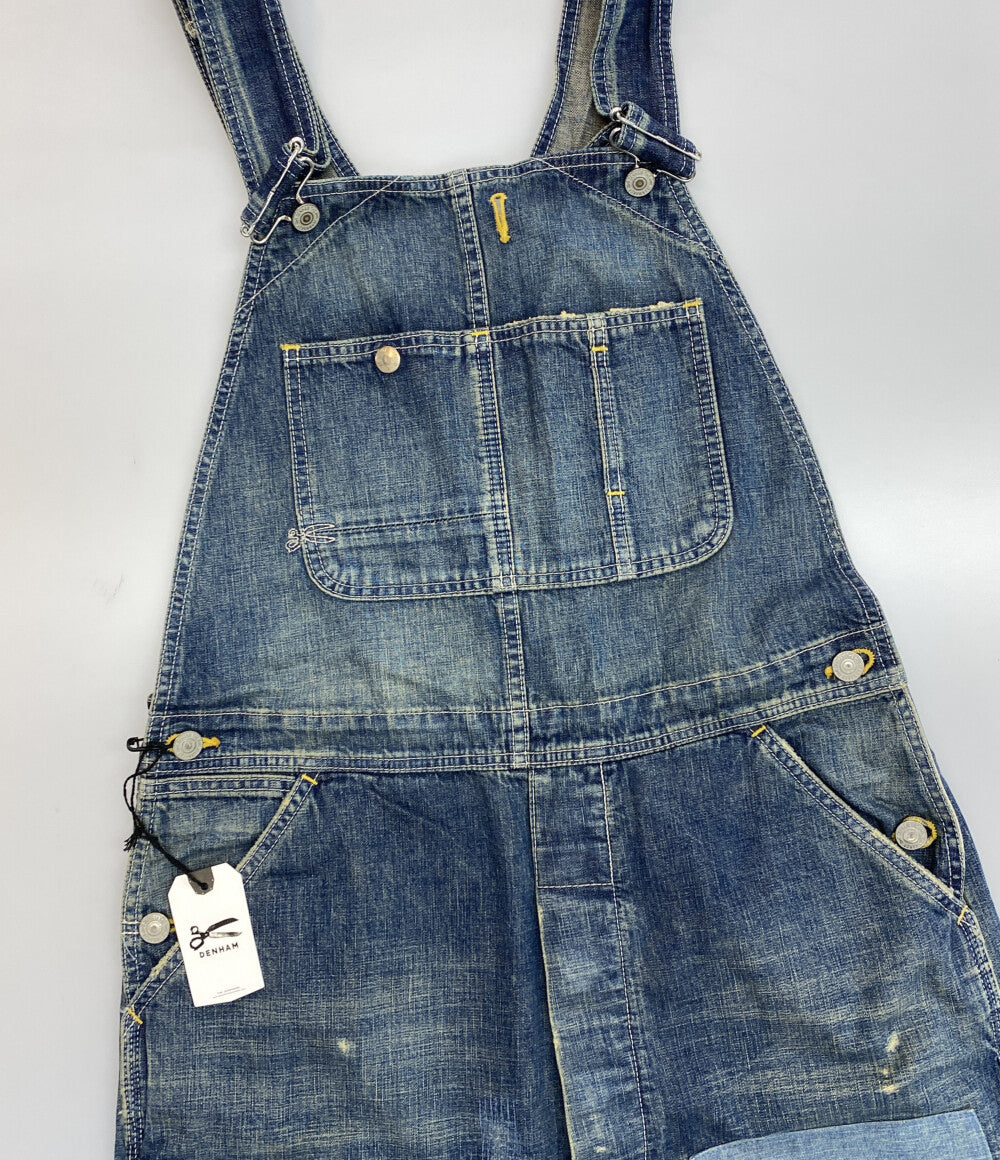 デンハム 美品 オーバーオール リペア加工 デニム メンズ SIZE S-M DENHAM