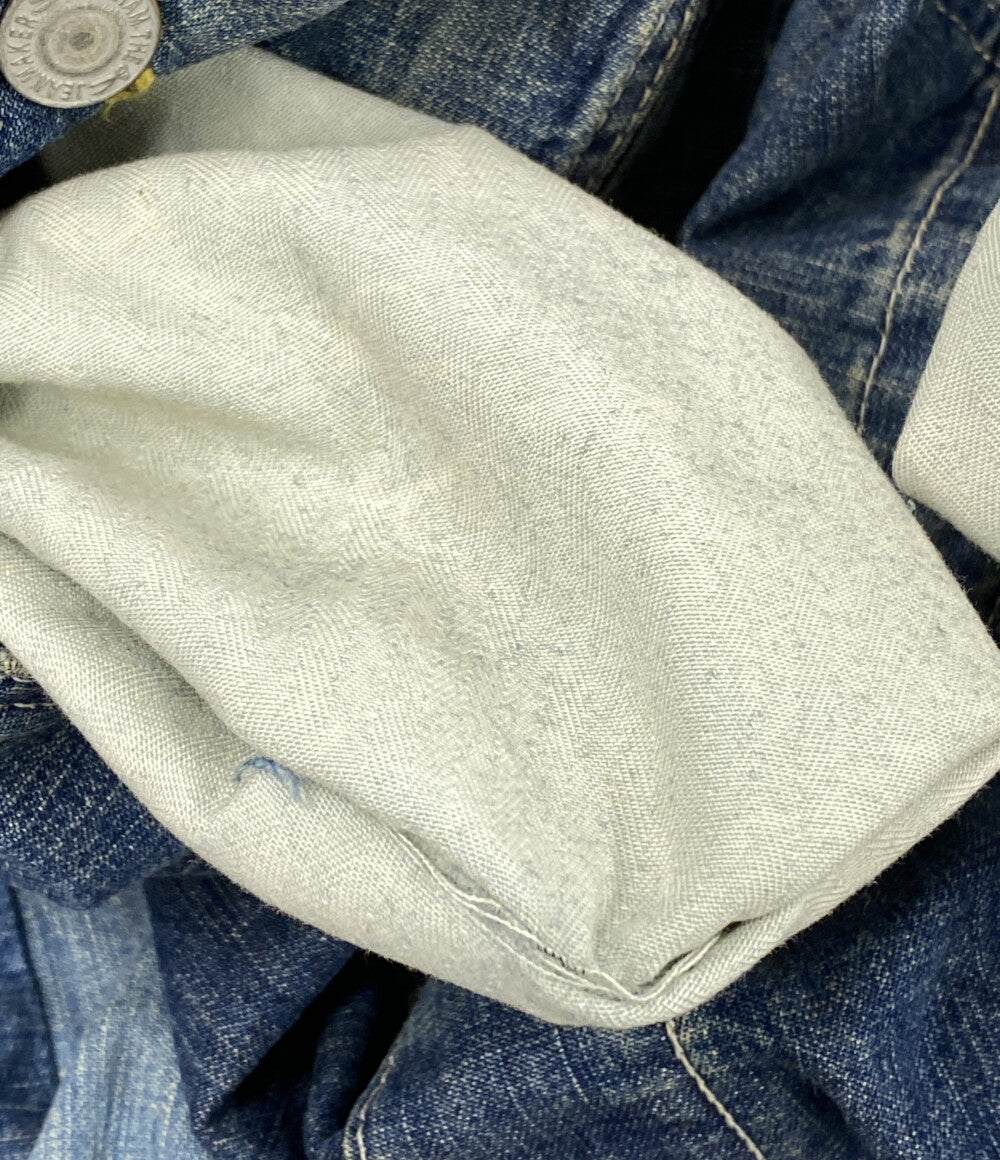 デンハム 美品 オーバーオール リペア加工 デニム メンズ SIZE S-M DENHAM