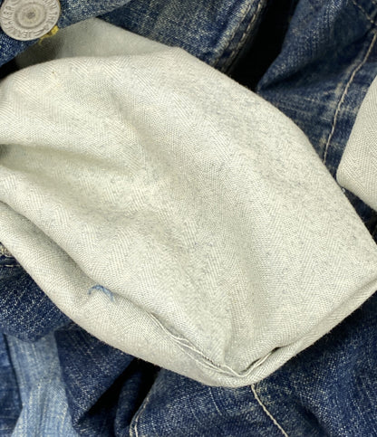 デンハム 美品 オーバーオール リペア加工 デニム メンズ SIZE S-M DENHAM