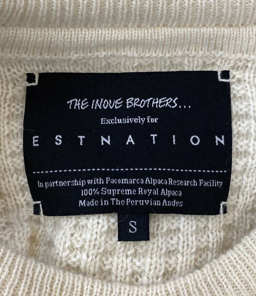 THE INOUE BROTHERS×ESTNATION ザ イノウエブラザーズ シュプリームロイヤルアルパカ クルーネックニット メンズ SIZE S エストネーション
