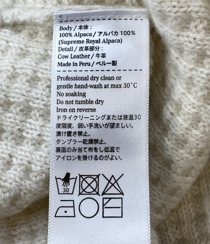 THE INOUE BROTHERS×ESTNATION ザ イノウエブラザーズ シュプリームロイヤルアルパカ クルーネックニット メンズ SIZE S エストネーション