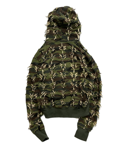 JUNTAE KIM ジュンテキム パーカー SLASHED HOODIE メンズ SIZE L
