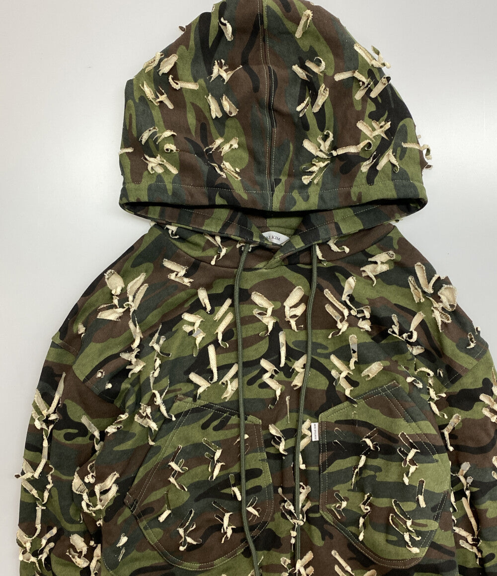 JUNTAE KIM ジュンテキム パーカー SLASHED HOODIE メンズ SIZE L