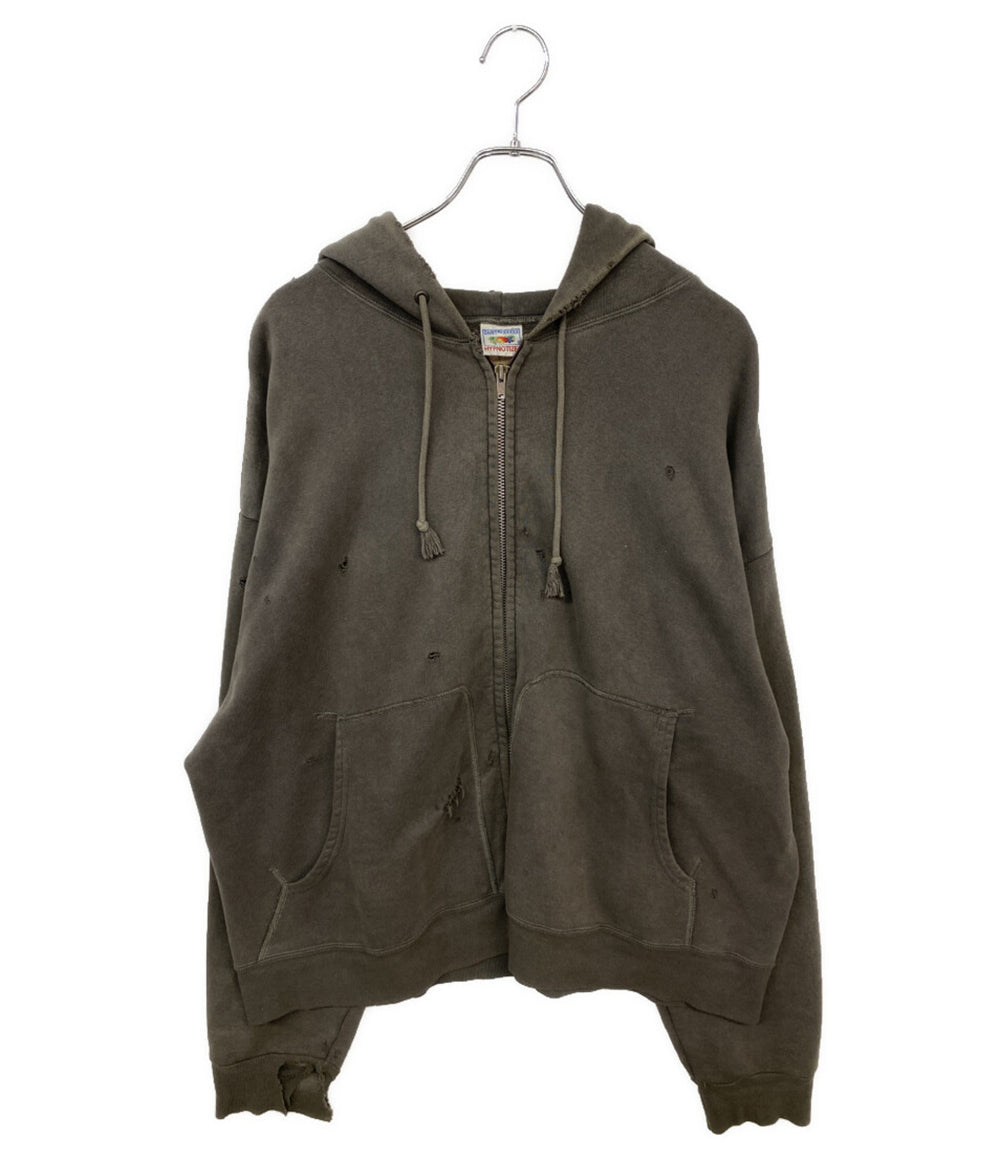 セントマイケル パーカー ZIP PARKA DAMAGE HOODIE 23AW メンズ SIZE XL SAINT MICHAEL