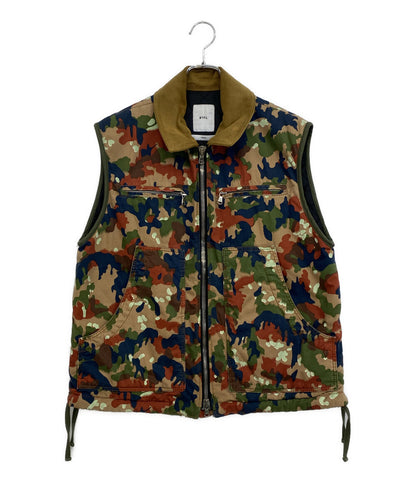 BTFL ビューティフル 迷彩レザーカラーベスト 23-06-0310-132 メンズ SIZE S