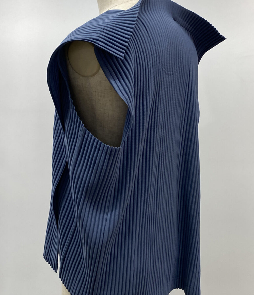 オム プリッセ イッセイミヤケ 美品 ノースリーブカットソー RECTANGLE TOP 24ss HP41JK280 メンズ SIZE 2 HOMME PLISSE ISSEY MIYAKE