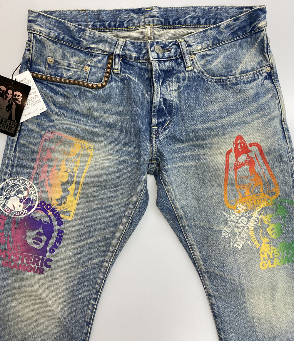 ヒステリックグラマー 美品 デニムパンツ スタッズガール