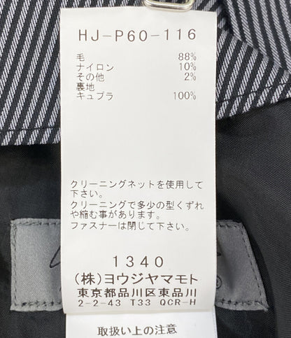 YOHJI YAMAMOTO POUR HOMME 総柄フラノ内股ドレープパンツ 23AW メンズ SIZE 1 ヨウジヤマモトプールオム
