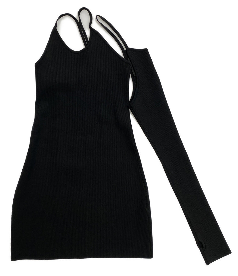 美品 HYEIN SEO ヘインソ デタッチド スリーブ ミニワンピース リブニット レディース SIZE 1