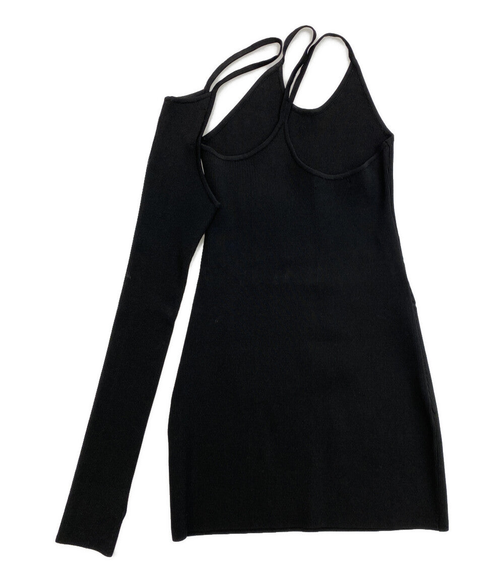 美品 HYEIN SEO ヘインソ デタッチド スリーブ ミニワンピース リブニット レディース SIZE 1