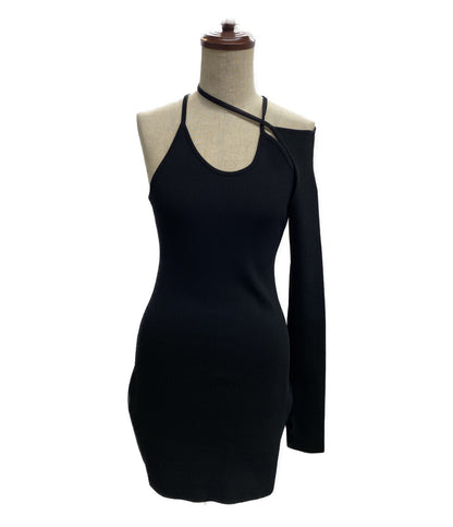 美品 HYEIN SEO ヘインソ デタッチド スリーブ ミニワンピース リブニット レディース SIZE 1