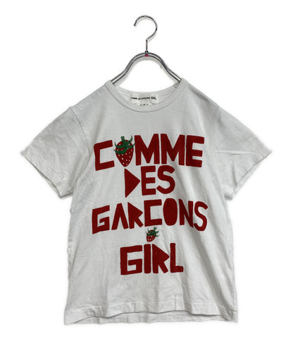 COMME des GARCONS GIRL コムデギャルソンガール 半袖Ｔシャツ イチゴ ロゴプリントカットソー 25SS NO-T011 レディース SIZE S