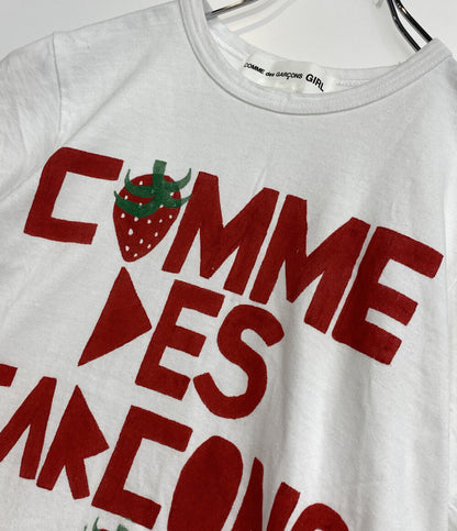 COMME des GARCONS GIRL コムデギャルソンガール 半袖Ｔシャツ イチゴ ロゴプリントカットソー 25SS NO-T011 レディース SIZE S