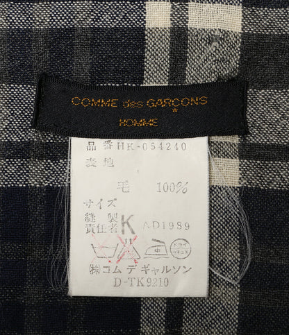 COMME des GARCONS HOMME チェックウールストール HK-054240 メンズ コムデギャルソンオム