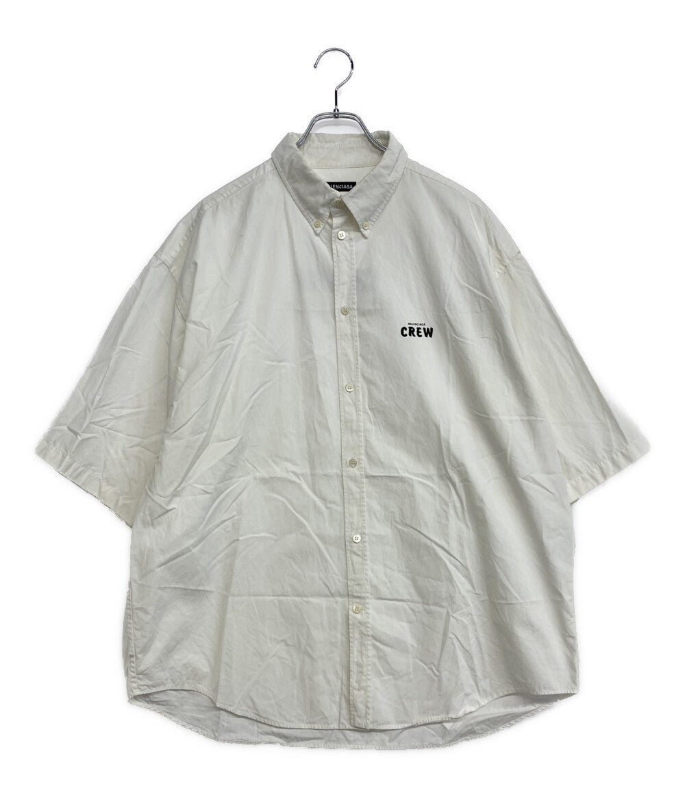 バレンシアガ CREWロゴオーバーサイズ半袖シャツ 20SS メンズ SIZE 40 BALENCIAGA