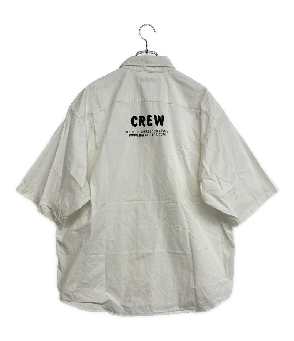 バレンシアガ CREWロゴオーバーサイズ半袖シャツ 20SS メンズ SIZE 40 BALENCIAGA
