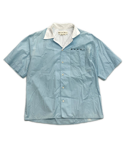 MARNI 半袖シャツ ロゴプリントオープンカラーシャツ 21ss メンズ SIZE 46 マルニ