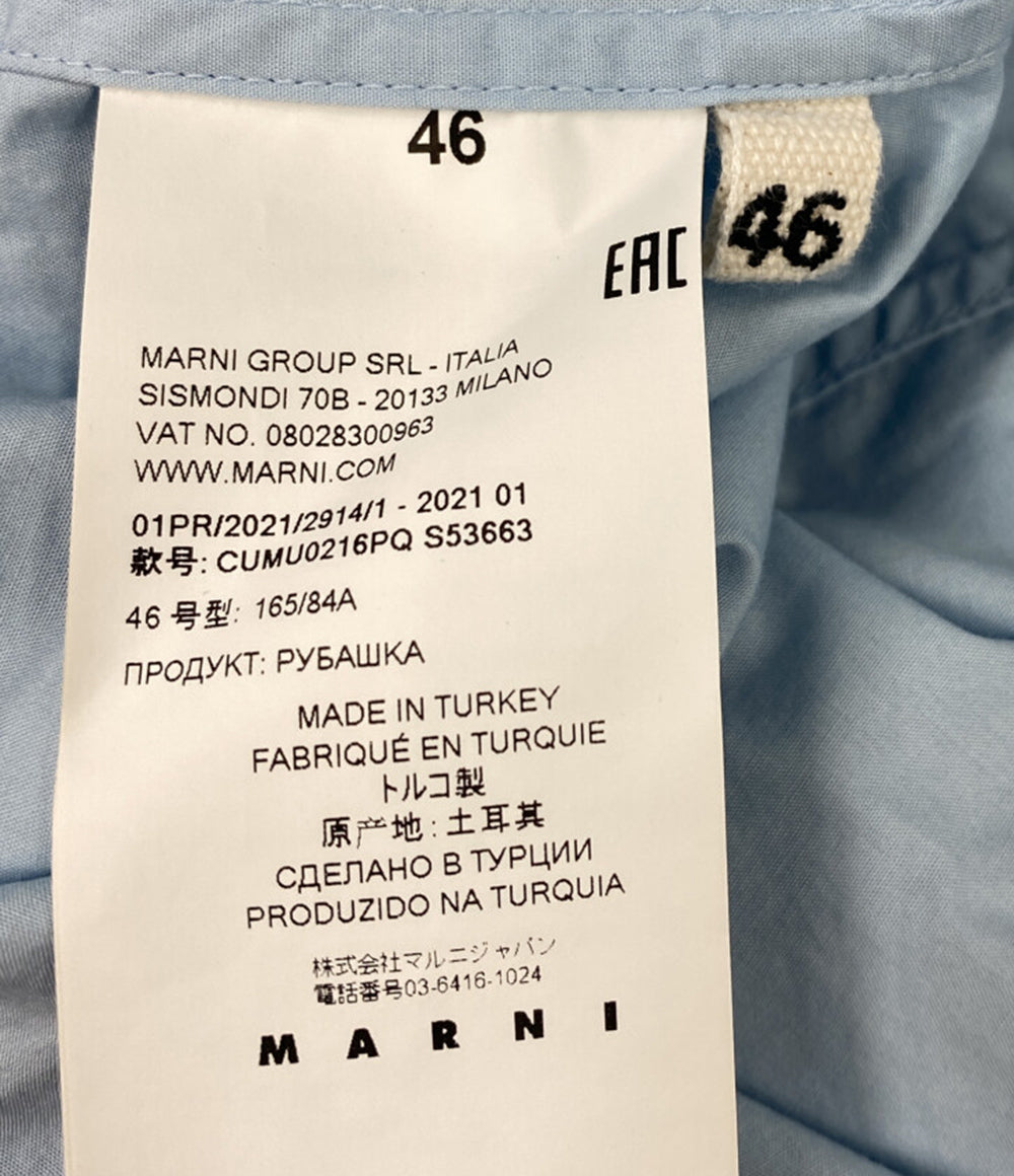 MARNI 半袖シャツ ロゴプリントオープンカラーシャツ 21ss メンズ SIZE 46 マルニ