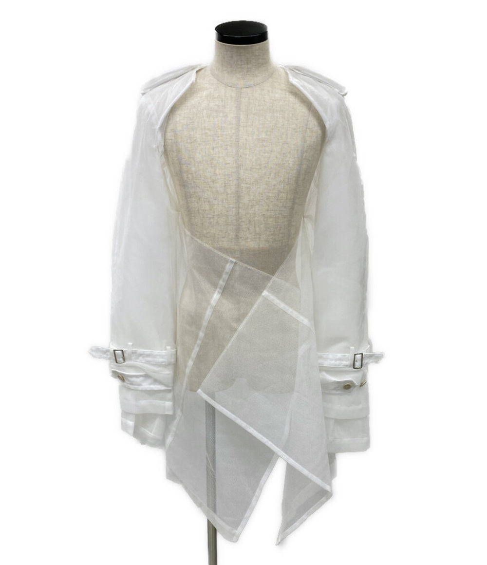 美品 COMME des GARCONS HOMME PLUS チュールシースルーレイヤードアームコート 25SS PO-J059 メンズ SIZE XS コムデギャルソンオムプリュス