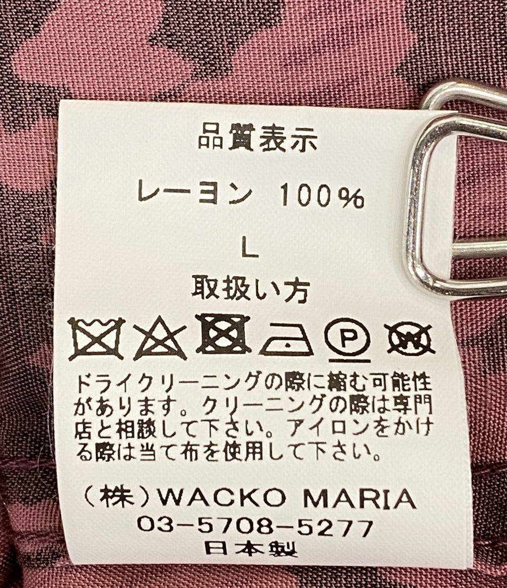 WACKO MARIA レオパード半袖シャツ オープンカラー メンズ SIZE L ワコマリア