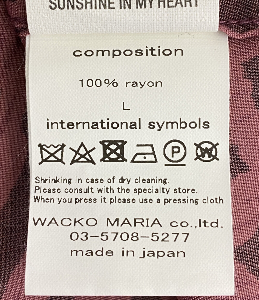 WACKO MARIA レオパード半袖シャツ オープンカラー メンズ SIZE L ワコマリア