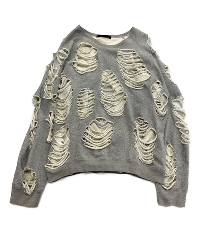 ジュンナカヤマ ダメージスウェットシャツ メンズ SIZE L/XL JUN NAKAYAMA