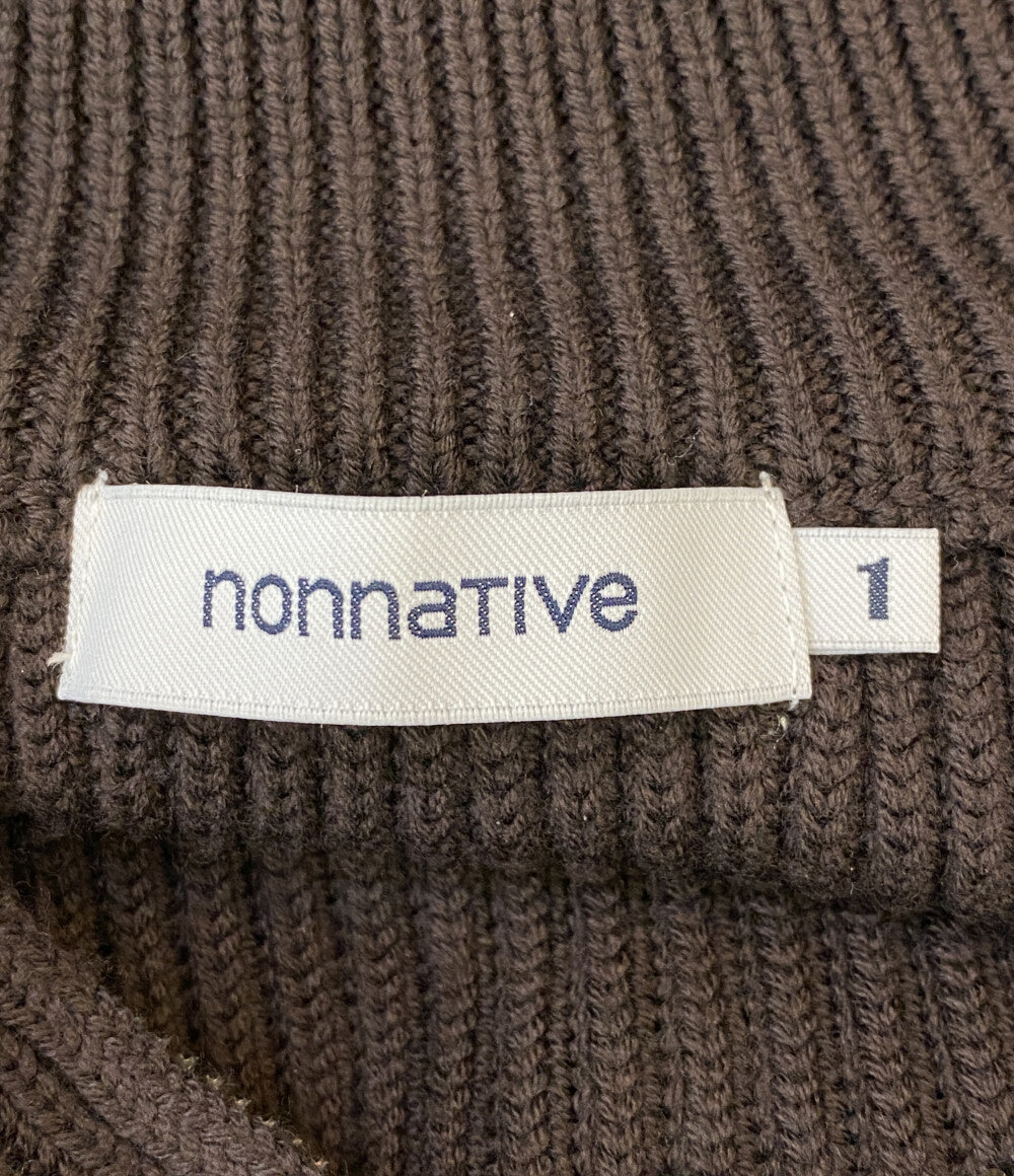 美品 nonnative 長袖ニット ハーフジップ DWELLER HALF ZIP SWEATER 24AW NN-K4503 メンズ SIZE 1 ノンネイティブ
