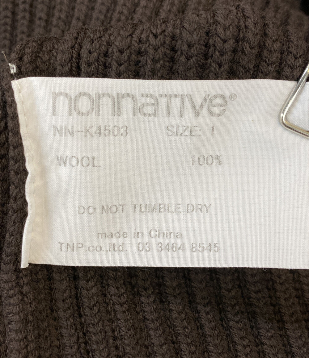 美品 nonnative 長袖ニット ハーフジップ DWELLER HALF ZIP SWEATER 24AW NN-K4503 メンズ SIZE 1 ノンネイティブ