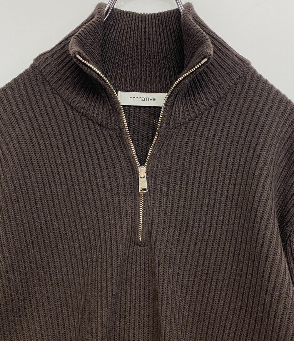 美品 nonnative 長袖ニット ハーフジップ DWELLER HALF ZIP SWEATER 24AW NN-K4503 メンズ SIZE 1 ノンネイティブ