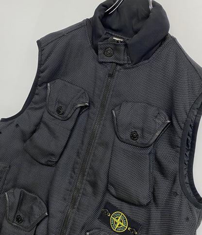 ストーンアイランド ベスト MODFIED PANAMA NYLON LEATHER VEST 中綿 メンズ SIZE L STONE ISLAND