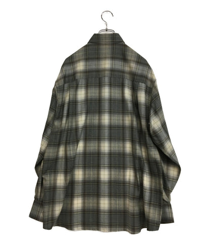 オーラリー 美品 長袖シャツ SUPER LIGHT WOOL CHECK SHIRTS 22AW A22AS01LC メンズ SIZE 4 AURALEE