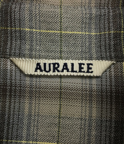 オーラリー 美品 長袖シャツ SUPER LIGHT WOOL CHECK SHIRTS 22AW A22AS01LC メンズ SIZE 4 AURALEE