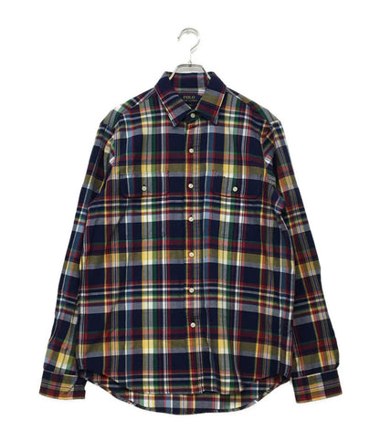 ポロ・ラルフローレン 長袖シャツ CLASSIC FIT PLAID OXFORD WORKSHIRT メンズ SIZE M POLO RALPH LAUREN