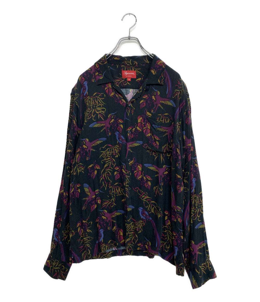 シュプリーム 訳あり 長袖シャツ Birds Of Paradise Rayon Shirt 16AW メンズ SIZE M Supreme
