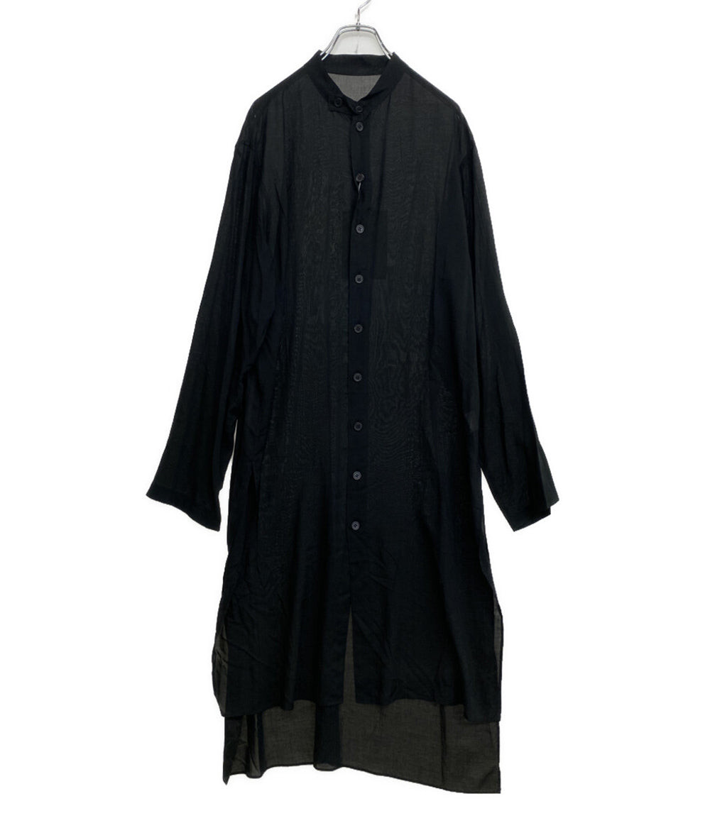 ヨウジヤマモトプールオム 長袖シャツ 80 MODAL LOAN STAND COLLAR LONG BLOUSE 25SS HP-B23-233-1 メンズ SIZE 1 YOHJI YAMAMOTO POUR HOMME