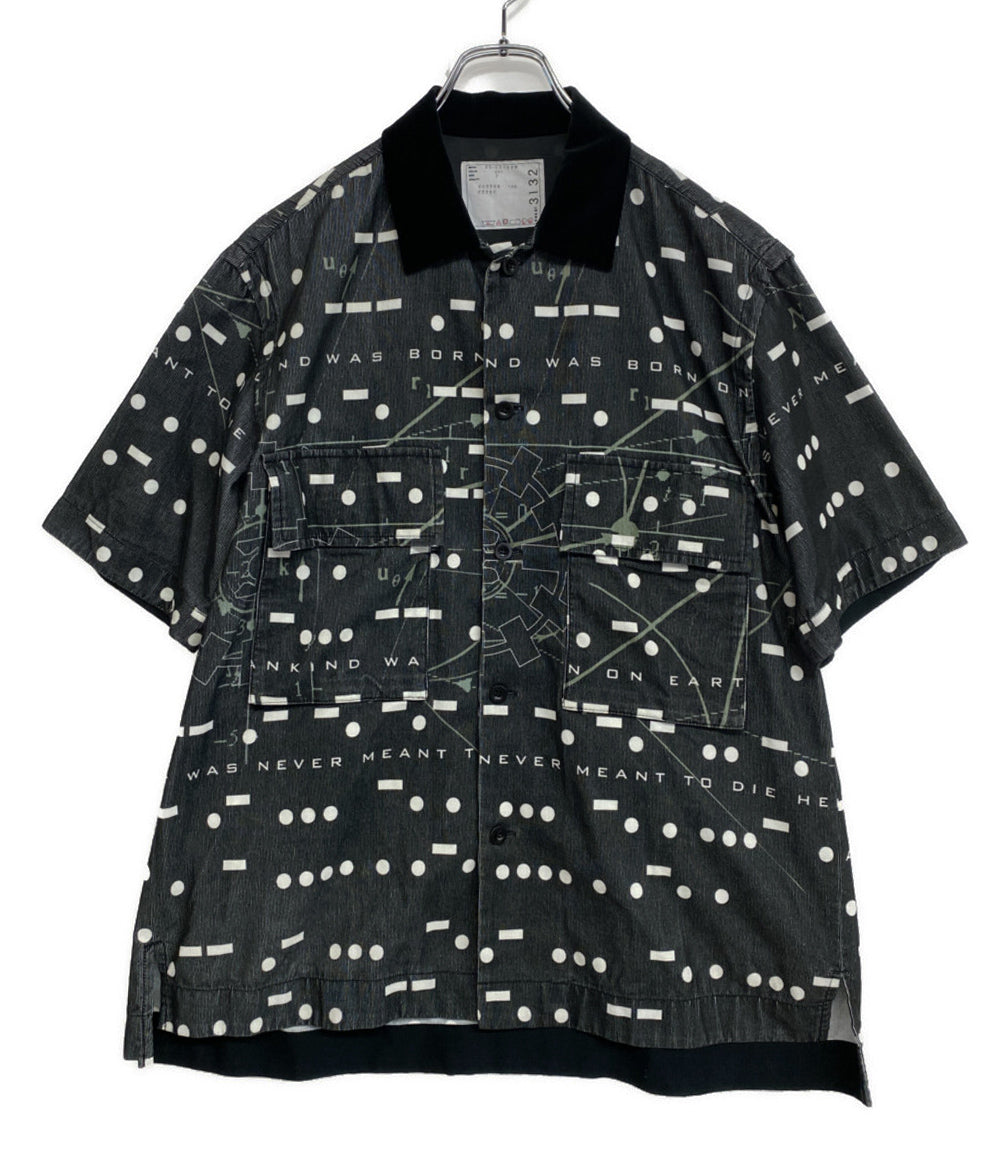 サカイ インターステラー コラボ ジオメトリックパターンシャツ 23AW 23-03132M メンズ SIZE 1 sacai